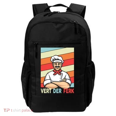 Vert Der Ferk Retro Poster Chef Backpack