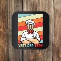 Vert Der Ferk Retro Poster Chef Coaster thumb 0