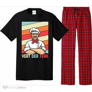 Vert Der Ferk Retro Poster Chef Pajama Set