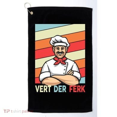 Vert Der Ferk Retro Poster Chef Golf Towel