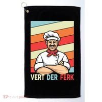 Vert Der Ferk Retro Poster Chef Golf Towel thumb 0