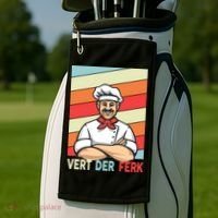 Vert Der Ferk Retro Poster Chef Golf Towel thumb 2
