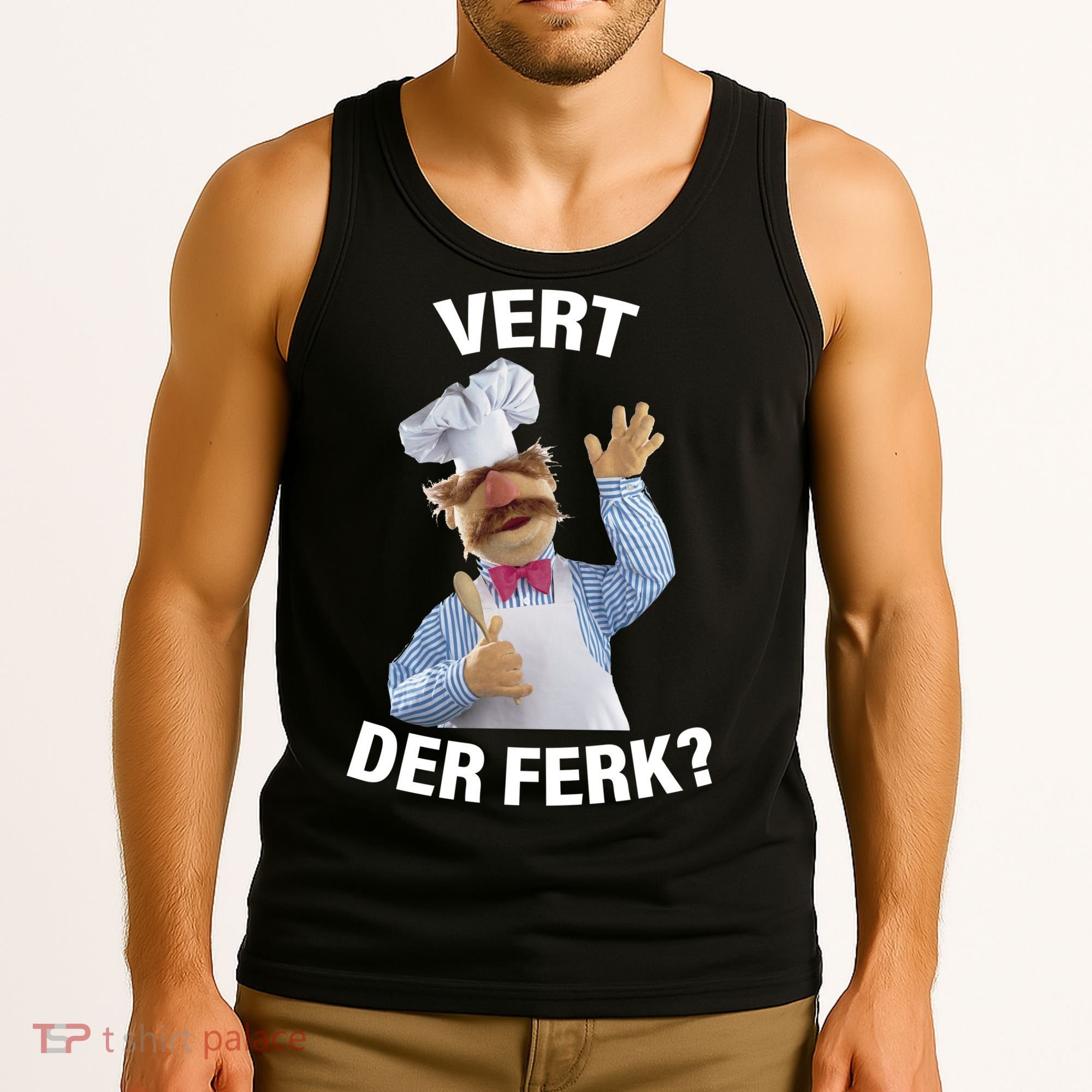 Vert Der Ferk Swedish Chef Tank Top