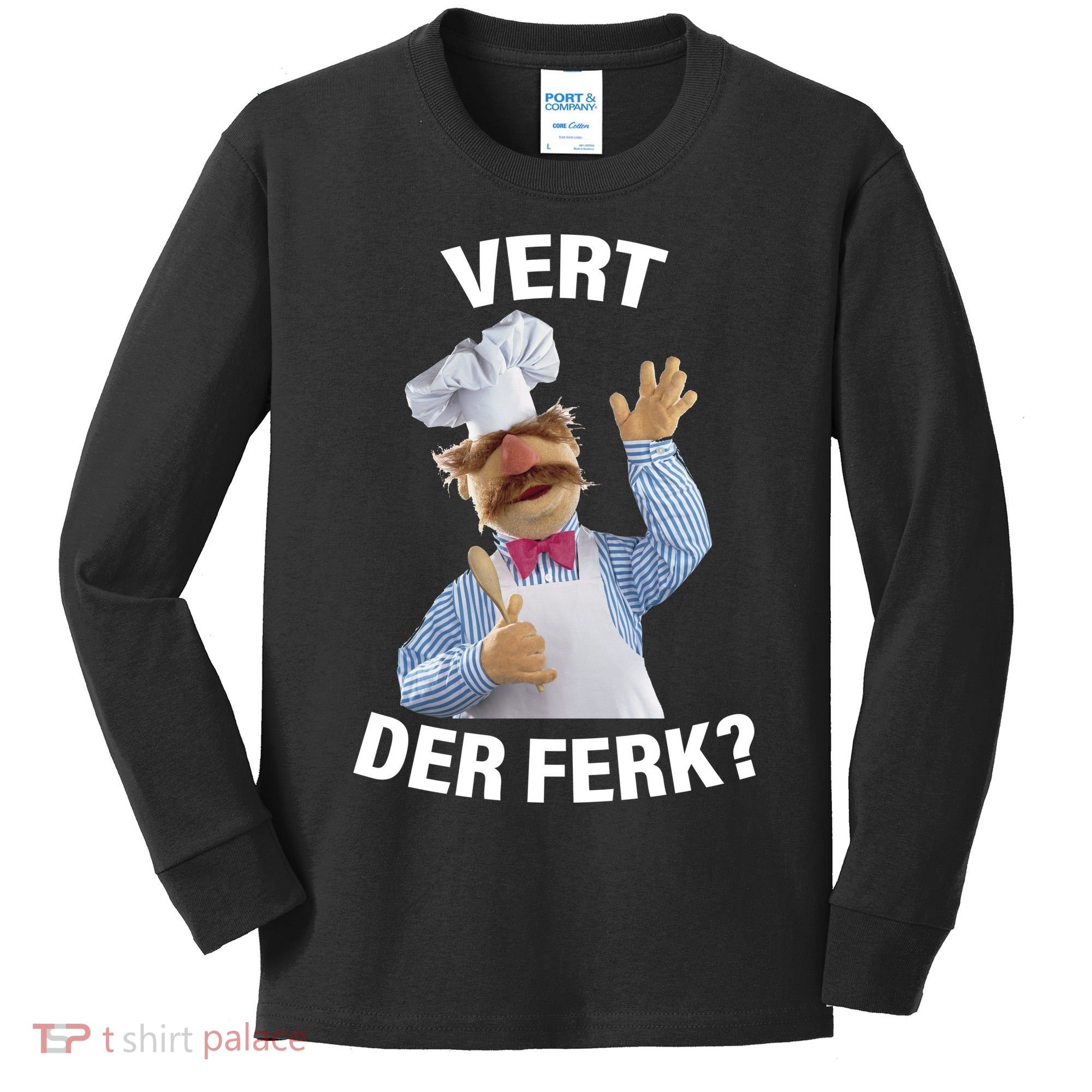 Vert Der Ferk Swedish Chef Kids Long Sleeve Shirt