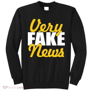 Very Fake News Black & Gold Script Sweatshirt