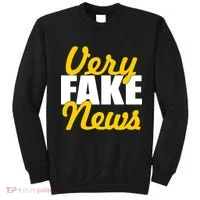 Very Fake News Black & Gold Script Sweatshirt thumb 0