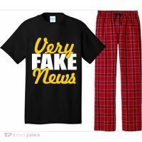 Very Fake News Black & Gold Script Pajama Set thumb 0