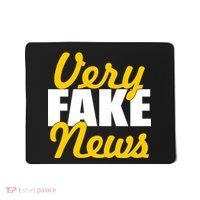 Very Fake News Black & Gold Script Mousepad thumb 0