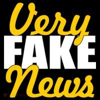 Very Fake News Black & Gold Script Ornament thumb 1
