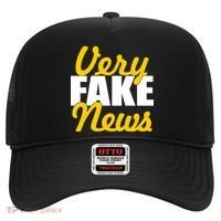 Very Fake News Black & Gold Script Hat thumb 0