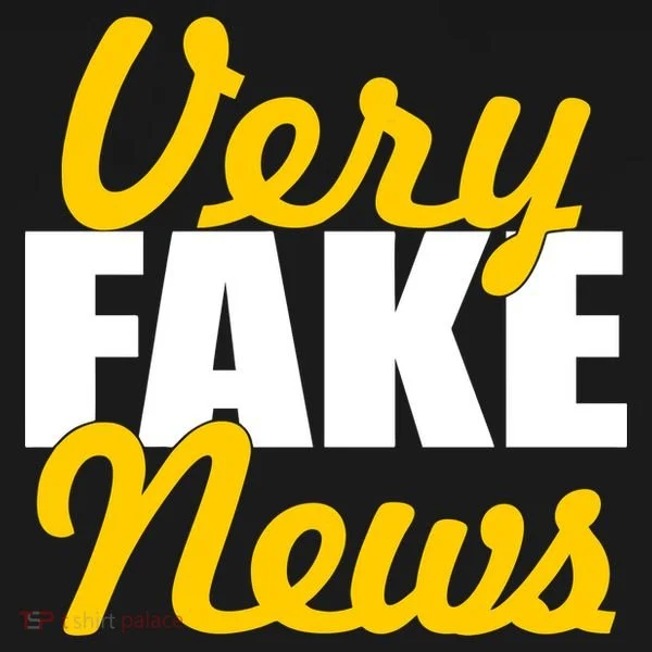 Very Fake News Black & Gold Script Tank Top