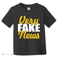 Very Fake News Black & Gold Script Toddler T-Shirt thumb 0