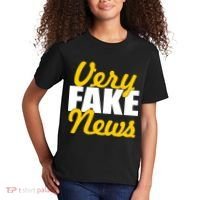 Very Fake News Black & Gold Script Kids T-Shirt thumb 2