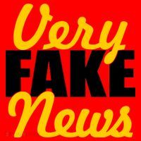 Very Fake News Black & Gold Script Santa Hat thumb 1