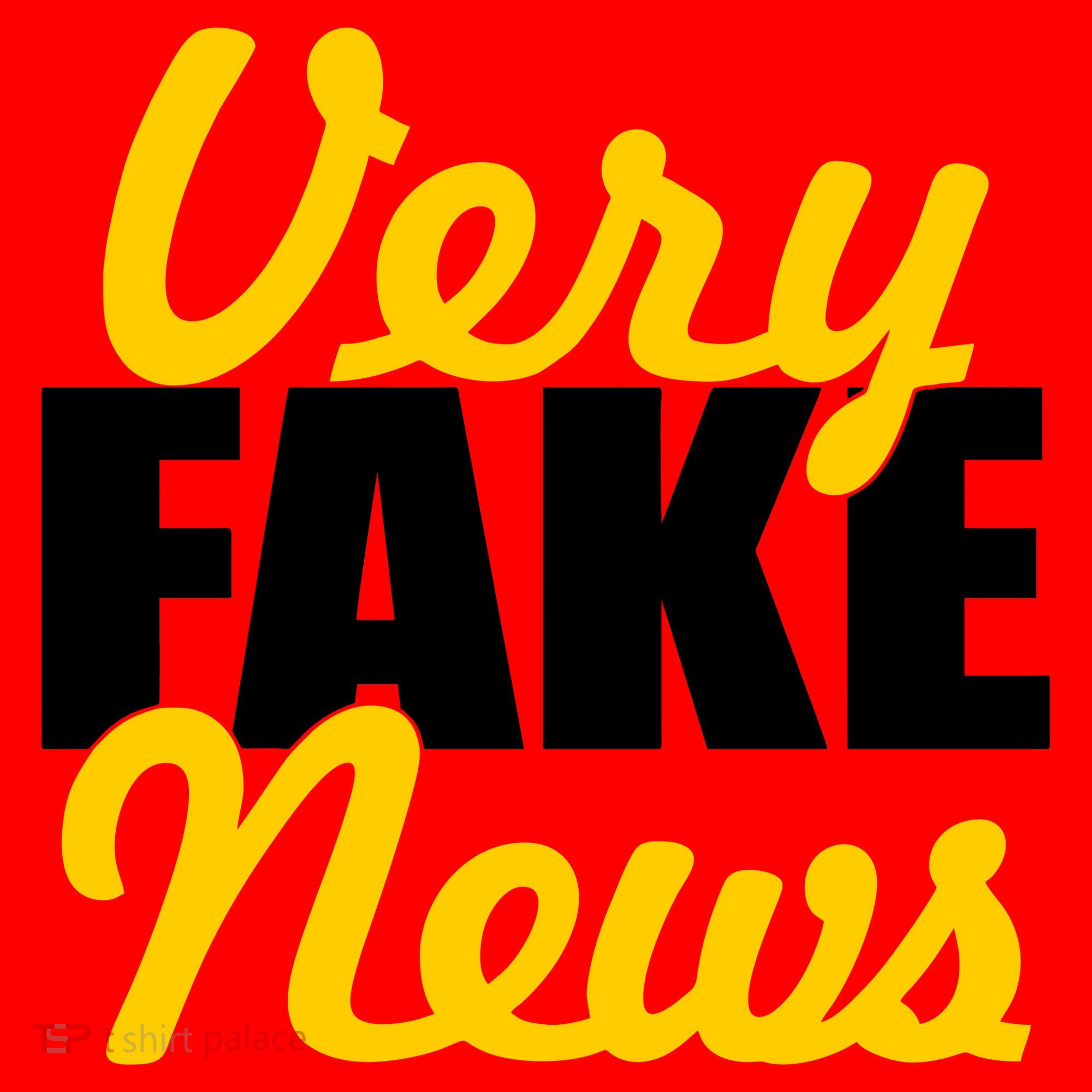 Very Fake News Black & Gold Script Santa Hat