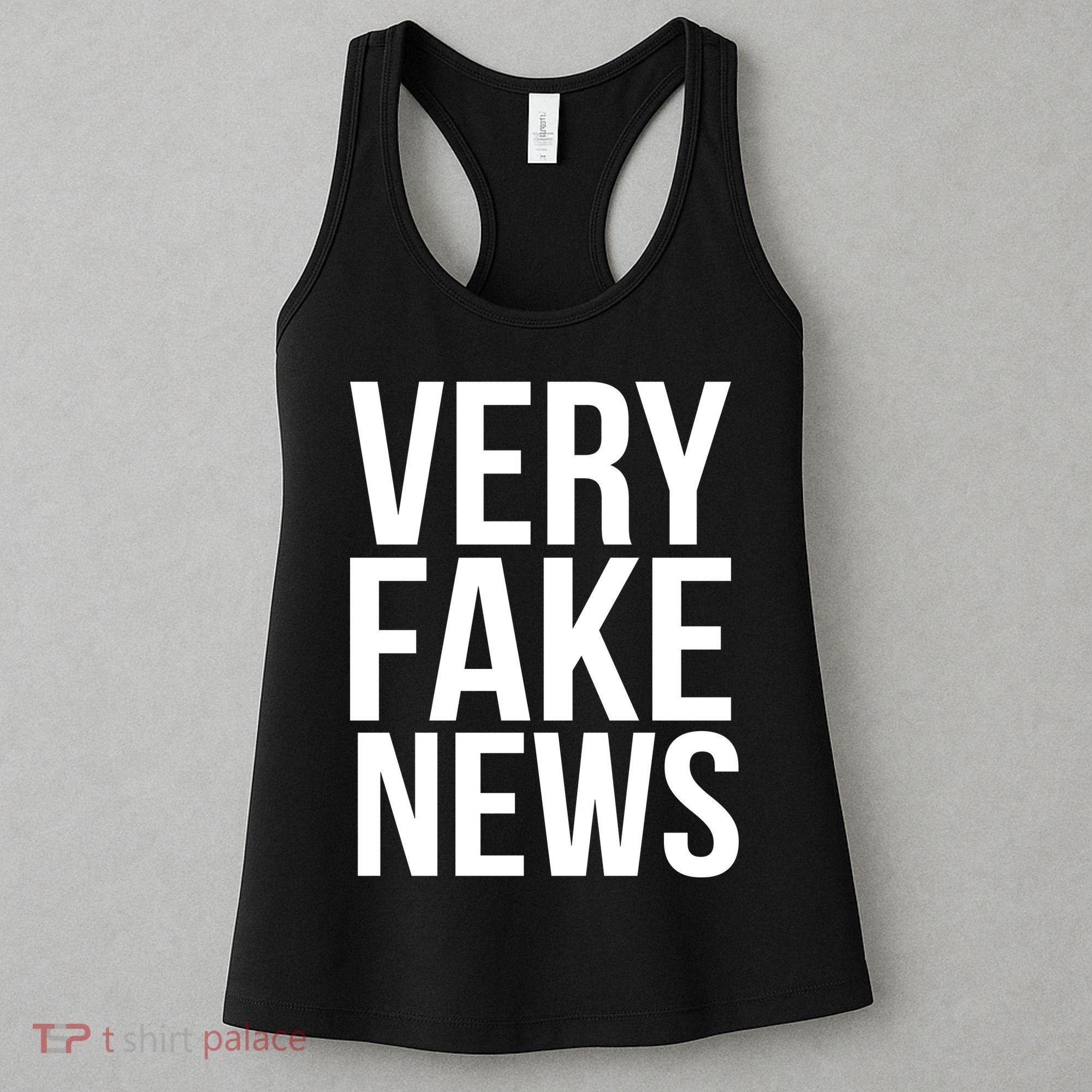 Very Fake News Funny Donald Trump Women's Tank Top