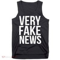 Very Fake News Funny Donald Trump Tank Top thumb 0