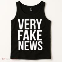 Very Fake News Funny Donald Trump Tank Top thumb 2