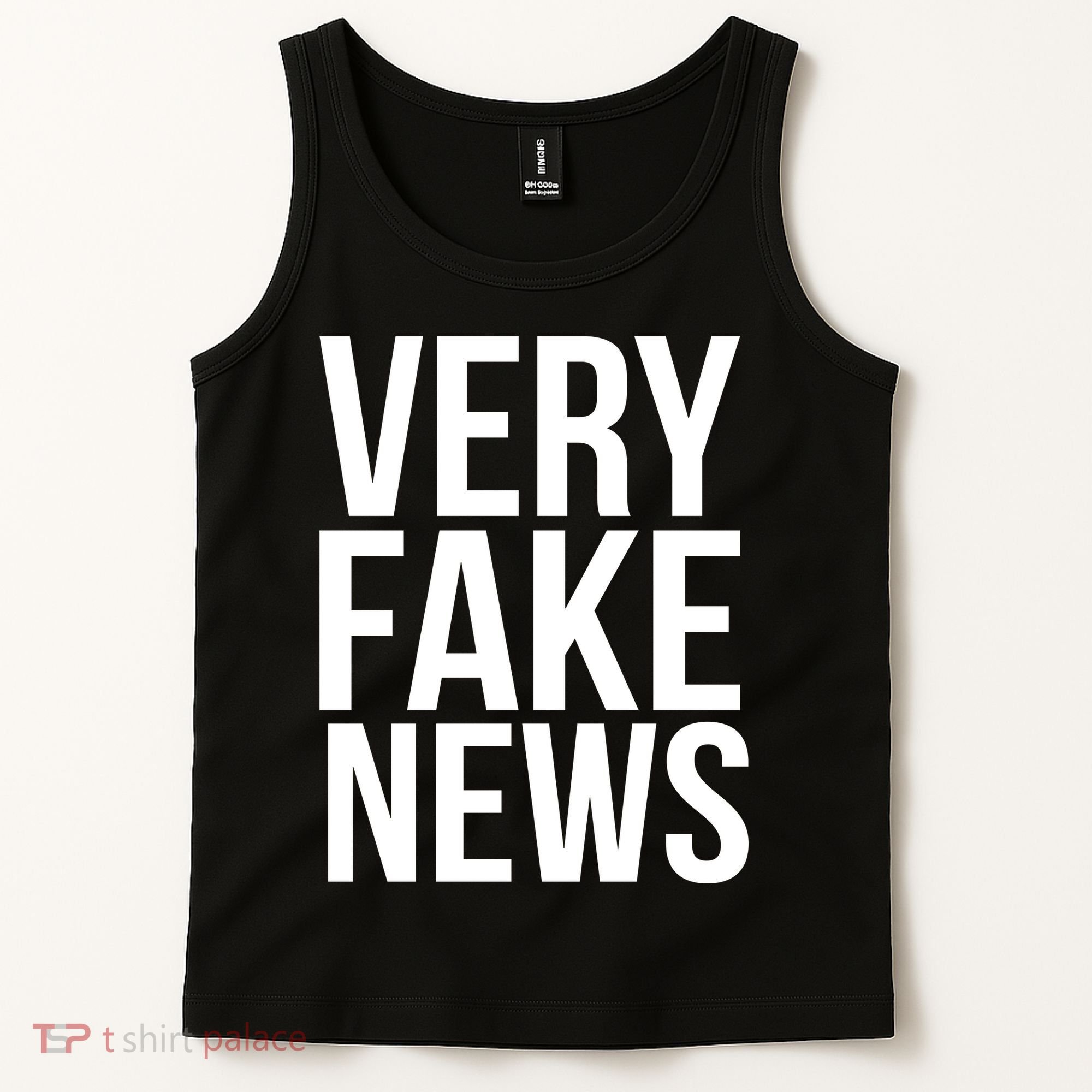 Very Fake News Funny Donald Trump Tank Top