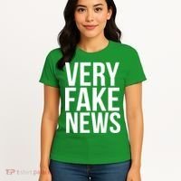 Very Fake News Funny Donald Trump Women's T-Shirt thumb 4