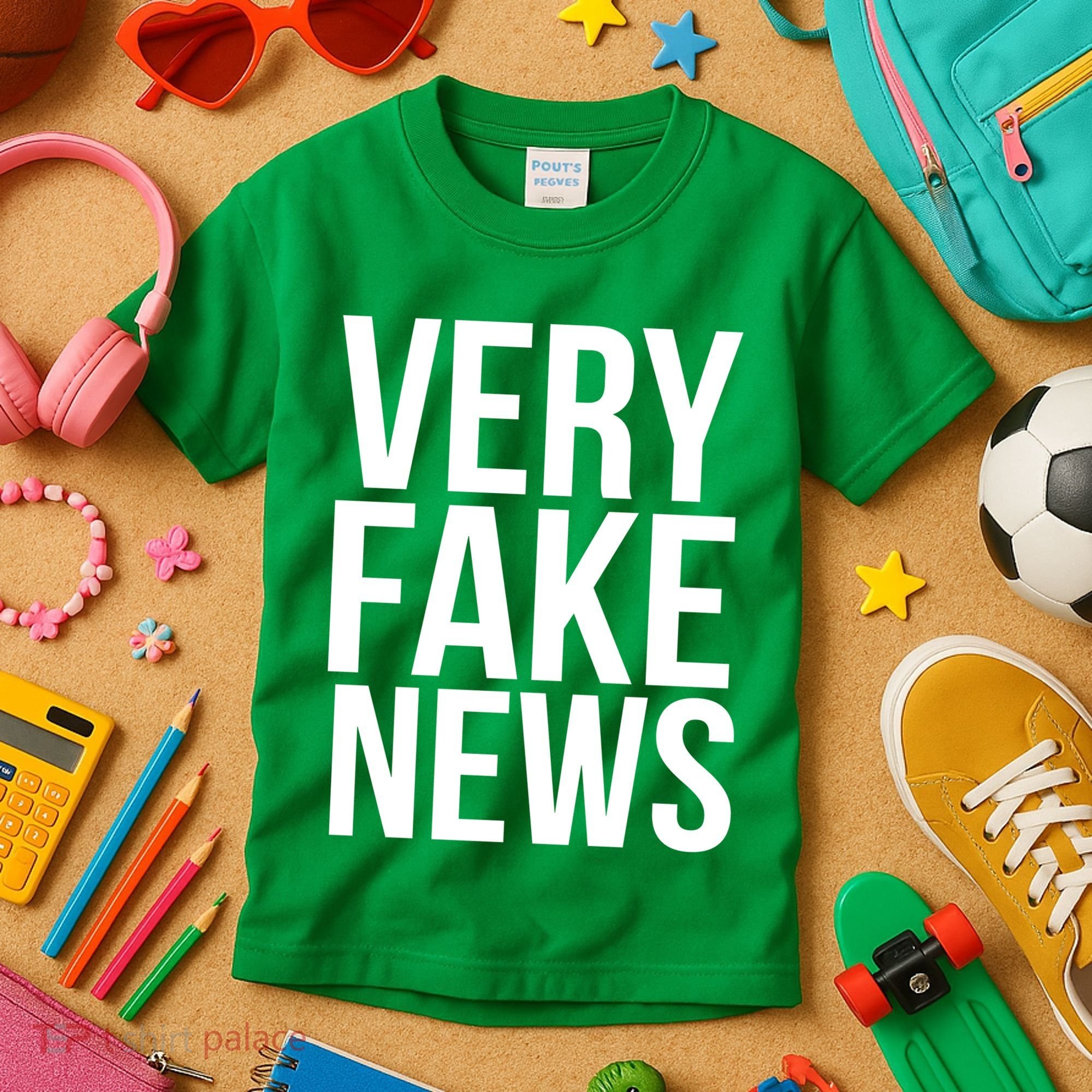 Very Fake News Funny Donald Trump Kids T-Shirt