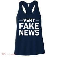 Very Fake News Funny Political Women's Tank Top thumb 0