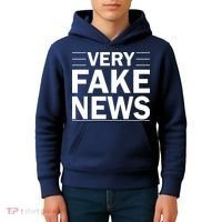 Very Fake News Funny Political Kids Hoodie thumb 4