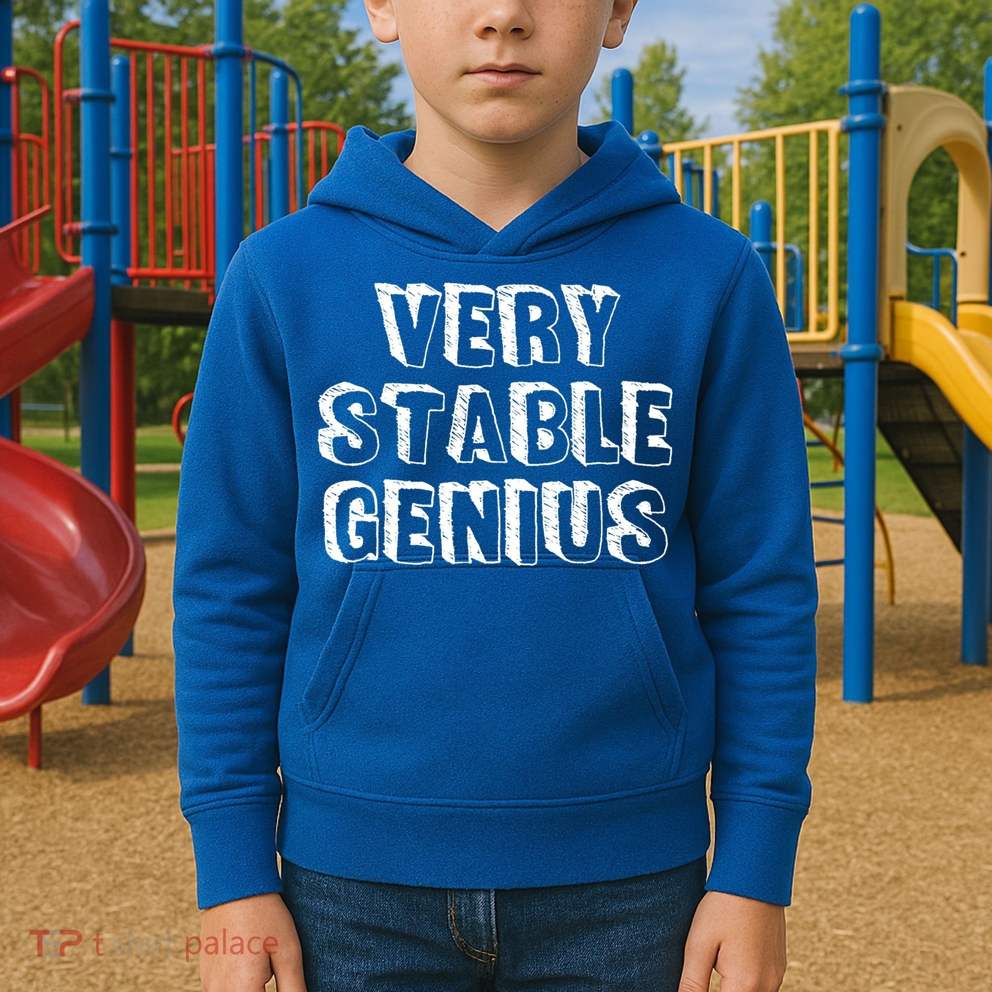 Very Stable Genius Kids Hoodie