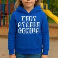 Very Stable Genius Kids Hoodie thumb 3