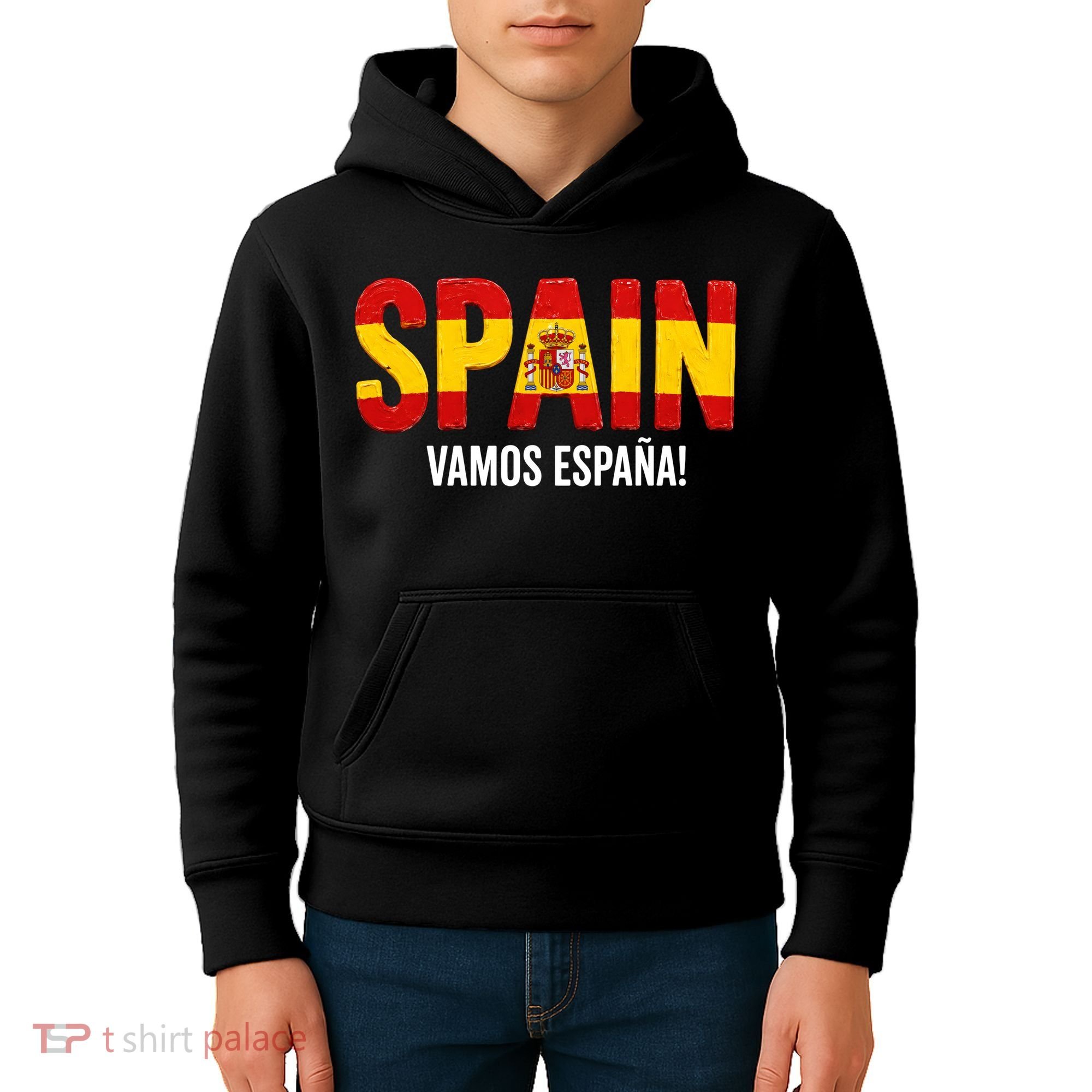Vamos España! Spain Warm Up Soccer Espana Kids Hoodie