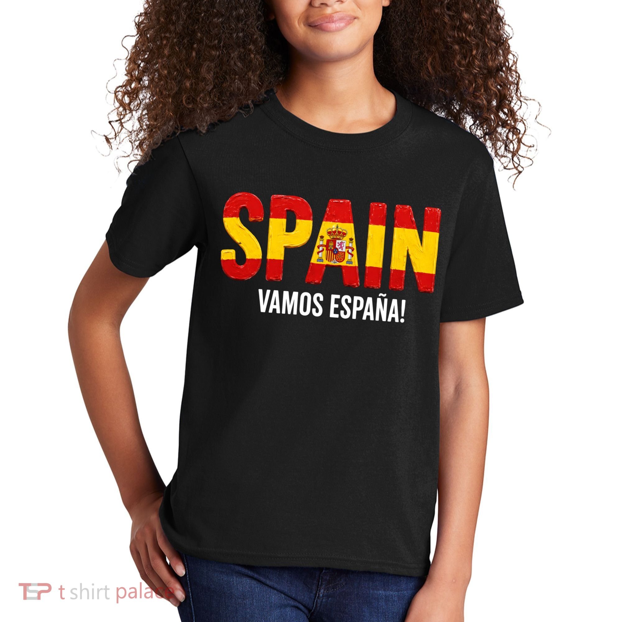 Vamos España! Spain Warm Up Soccer Espana Kids T-Shirt