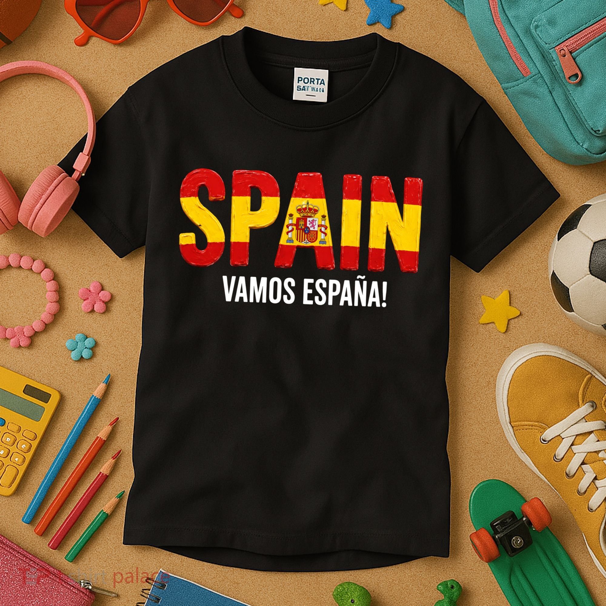 Vamos España! Spain Warm Up Soccer Espana Kids T-Shirt