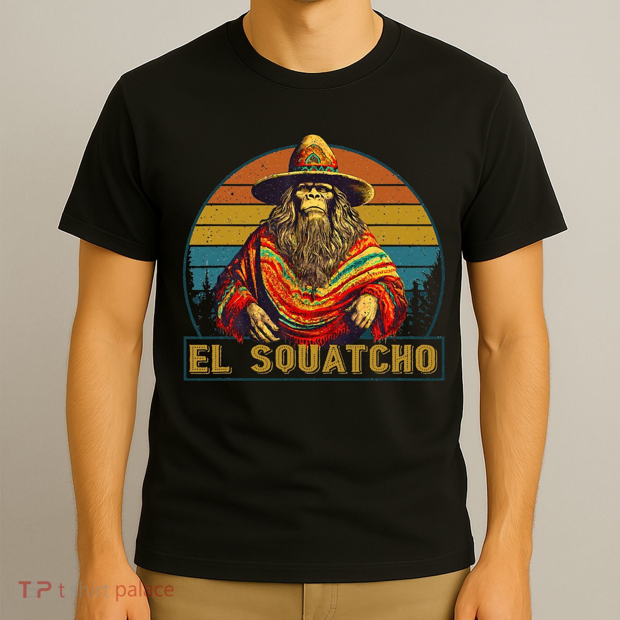 Vintage El Squatcho Bigfoot Retro Saquatch T-Shirt