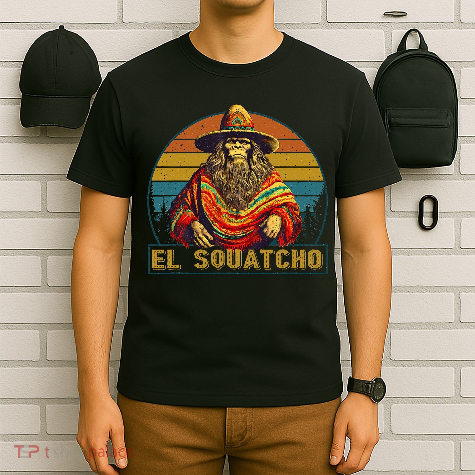Vintage El Squatcho Bigfoot Retro Saquatch T-Shirt