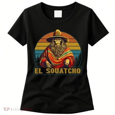 Vintage El Squatcho Bigfoot Retro Saquatch Women's T-Shirt