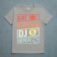 Vintage Eat Sleep DJ Repeat Disc Jockey DeeJay Retro Dj T-Shirt thumb 5