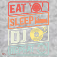 Vintage Eat Sleep DJ Repeat Disc Jockey DeeJay Retro Dj T-Shirt thumb 7
