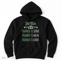 Vet Tech Trained To Serve Heal Love Hoodie thumb 0