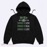 Vet Tech Trained To Serve Heal Love Hoodie thumb 0