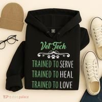 Vet Tech Trained To Serve Heal Love Hoodie thumb 4