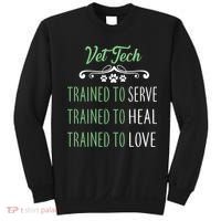 Vet Tech Trained To Serve Heal Love Sweatshirt thumb 0