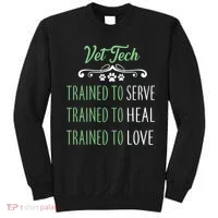 Vet Tech Trained To Serve Heal Love Sweatshirt thumb 0