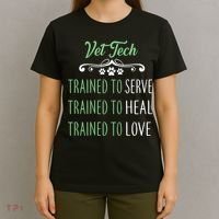 Vet Tech Trained To Serve Heal Love T-Shirt thumb 4