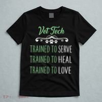 Vet Tech Trained To Serve Heal Love T-Shirt thumb 5