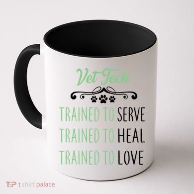 Vet Tech Trained To Serve Heal Love Coffee Mug