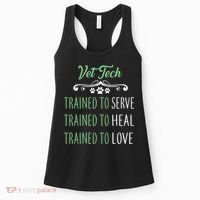 Vet Tech Trained To Serve Heal Love Women's Tank Top thumb 0