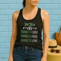 Vet Tech Trained To Serve Heal Love Women's Tank Top thumb 2