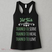 Vet Tech Trained To Serve Heal Love Women's Tank Top thumb 3