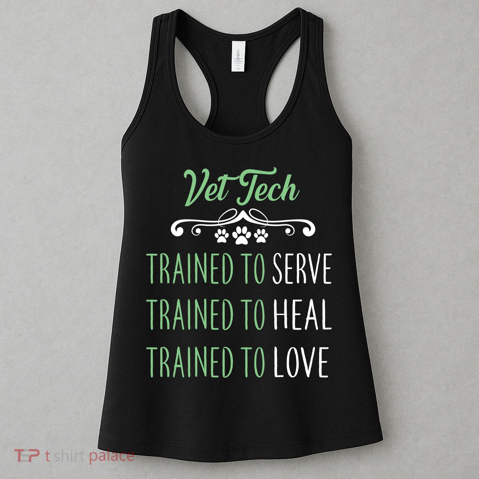 Vet Tech Trained To Serve Heal Love Women's Tank Top