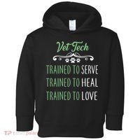 Vet Tech Trained To Serve Heal Love Toddler Hoodie thumb 0